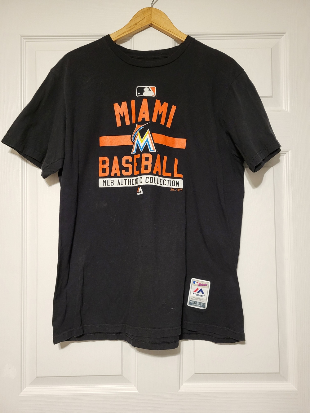 Majestic Miami Marlins MLB Authentic Collection T-Shirt - Men's XL Black